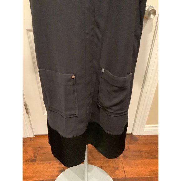 By Malene Birger Black Studded V-Neck Shift Dress, Size 6 (US) 38 (FR) NWT! - Picture 3 of 10